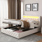 Letto con cassetto 140x200 - Xylo - Luci LED, sollevamento idraulico