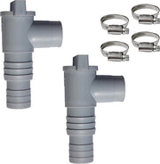 Adattatore per tubi da 32 mm, adatto per connessioni di piscina, valvole di chiusura e adattatori di tubi.