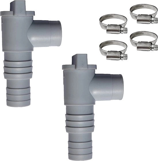 Adattatore per tubi da 32 mm, adatto per connessioni di piscina, valvole di chiusura e adattatori di tubi.