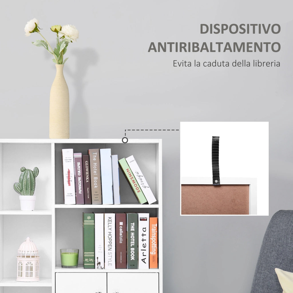 Libreria in Legno di Pino Bianco ¨C zephmum ¨C 80x24x123