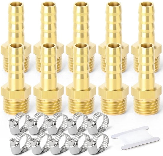 Colletti a knel 10 pezzi - Connettori BSP maschili - 6mm OD - Temperato resistente - Fitting di tubo