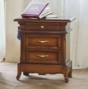 Comodino arte povera mod Anna in legno colore noce scuro