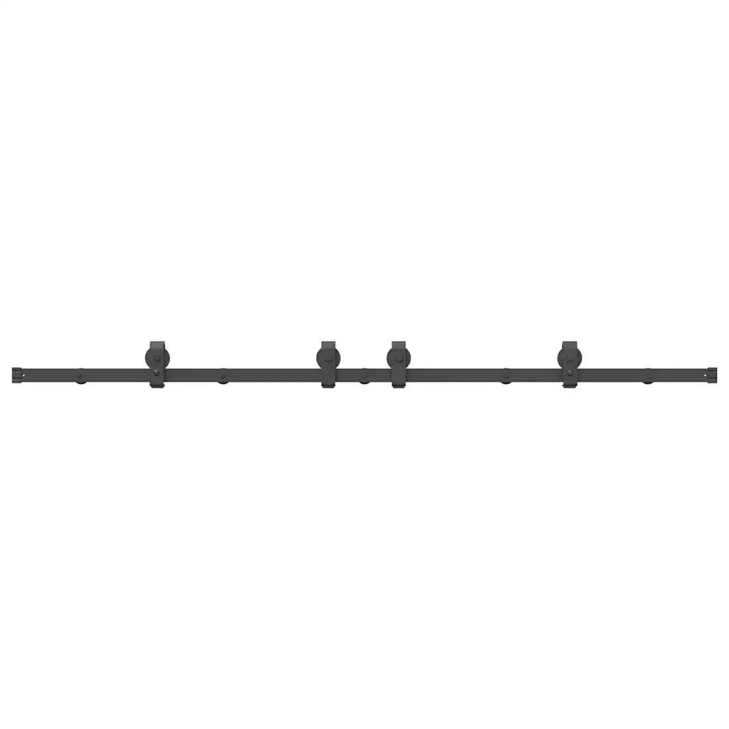 Kit di Binari per Porte Scorrevoli 200 cm Acciaio Nero CFW5440403