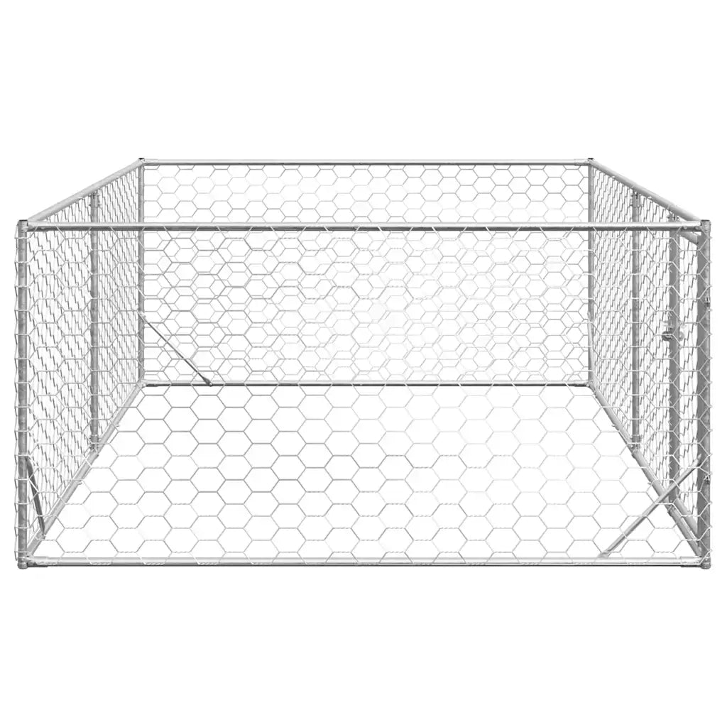 Cuccia per Cani da Esterno con Porta 3x2x1 m Acciaio Zincato