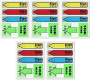 Etichette 500 pezzi - Etichette personalizzabili - Etichette per bandiera o data - Etichette per tabblad - Dispensatore - Materiale BOPP - Dimensioni 7,8x0,2x5,1cm - Etichetta