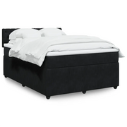 Giroletto a Molle con Materasso Nero 140x190 cm in Velluto 3287742