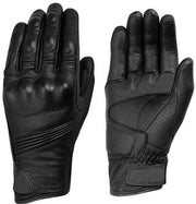 Manici da moto in pelle nera - Uomo/Donna - Presa rafforzata - Progettazione resistente - Adatto a diversi sport - Controllo migliorato - Manici da moto