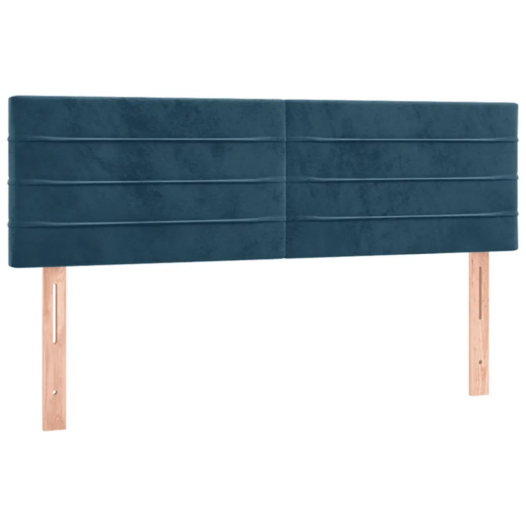 Testiera | Testata Blu Scuro 144x5x78/88 cm in Velluto