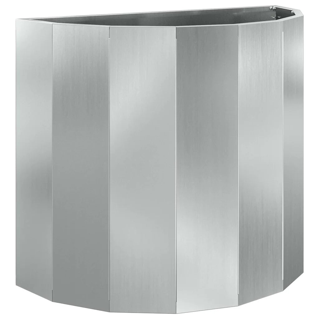 Fioriera | Cassetta per fiori | Vaso Argento 60 x 30 x 50 cm Acciaio zincato