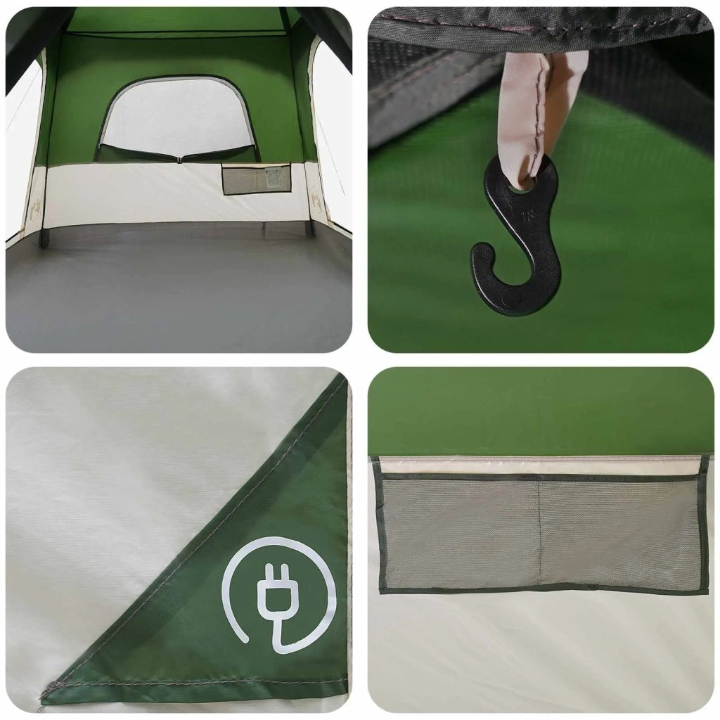 Tenda Familiare Verde 420 x 305 x 200 cm Poliestere e Acciaio 42028497