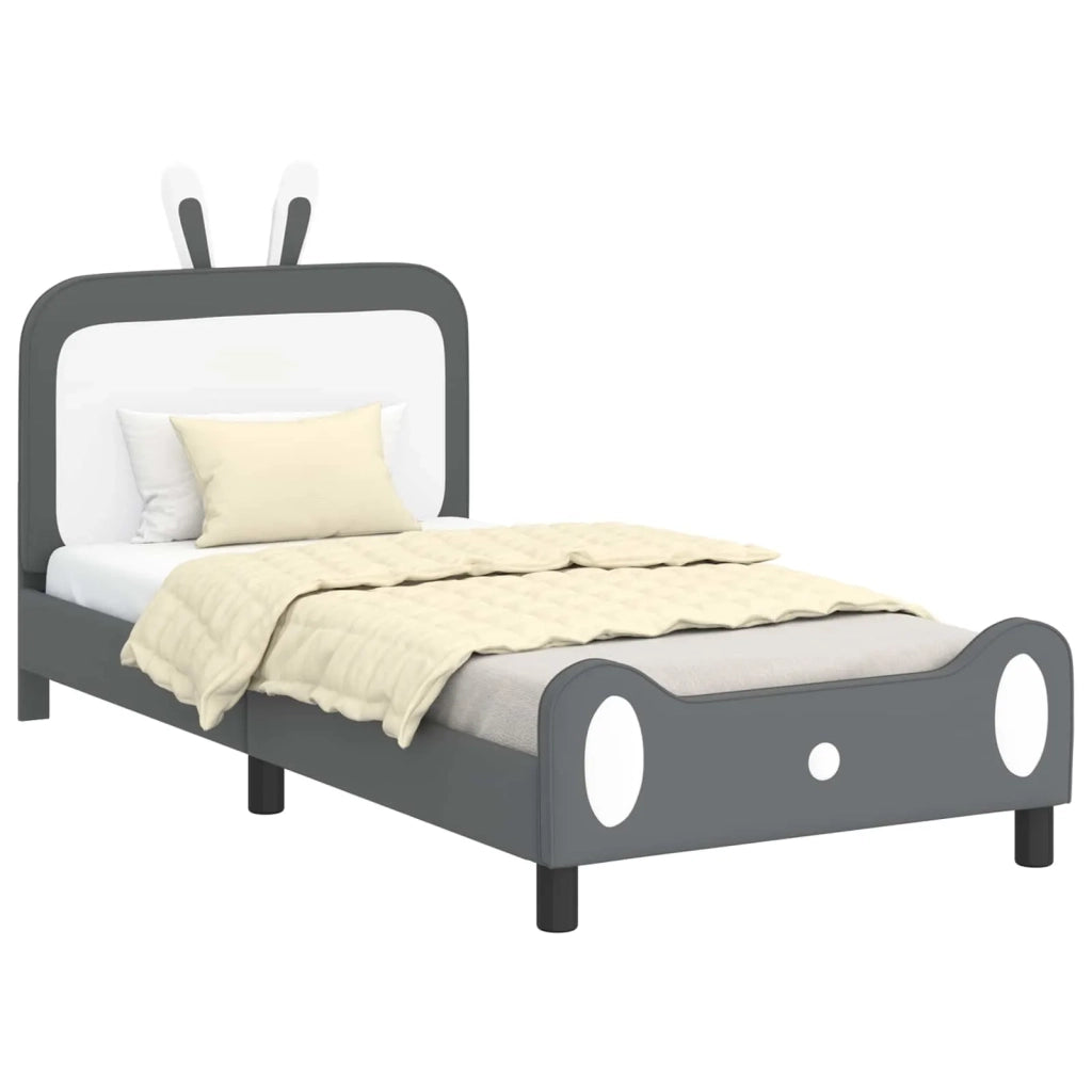 Struttura letto bambini con testata Grigio chiaro 90 x 190 cm