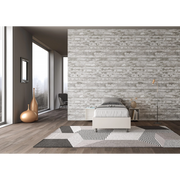 Letto Sommier imbottito Singolo 80x200 cm Azelia - Bianco,Similpelle,Senza rete