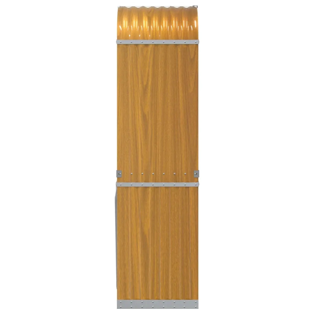 Portaceppi Effetto Legno 40x45x170 cm in Acciaio Zincato 364578