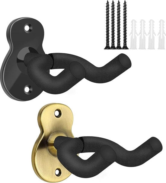 Due supporti per chitarra da appendere al muro, accessori per chitarra, chitarra, standard per ukulele, supporto per chitarra, hanger per chitarra acustica, basso, chitarra elettrica, mandolino, violino.