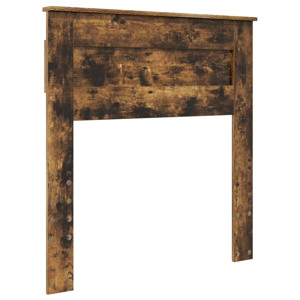 Struttura del letto Rovere Affumicato e Argento 75 x 190 cm