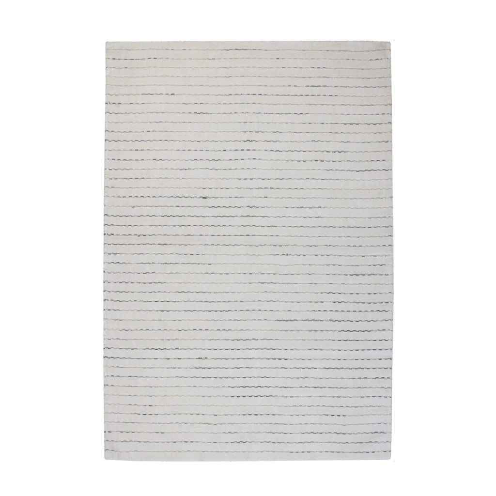 Tappeto Prime 100 in lana e viscosa bianco e grigio