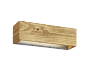 Applique LED rettangolare bi-emissione, legno, L 37 cm, Brad