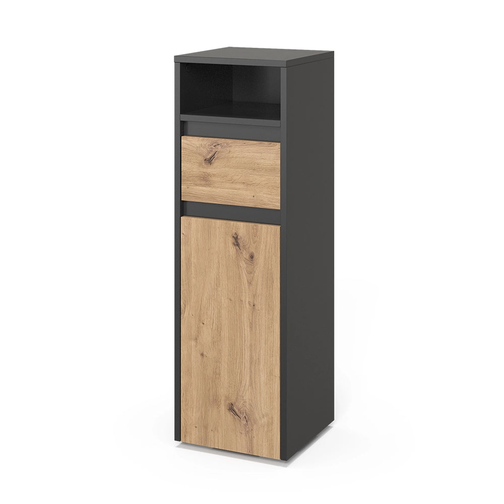 Vicco mobiletto bagno Antracite/Artisan 30.2 x 96.3 cm con cassetto e anta