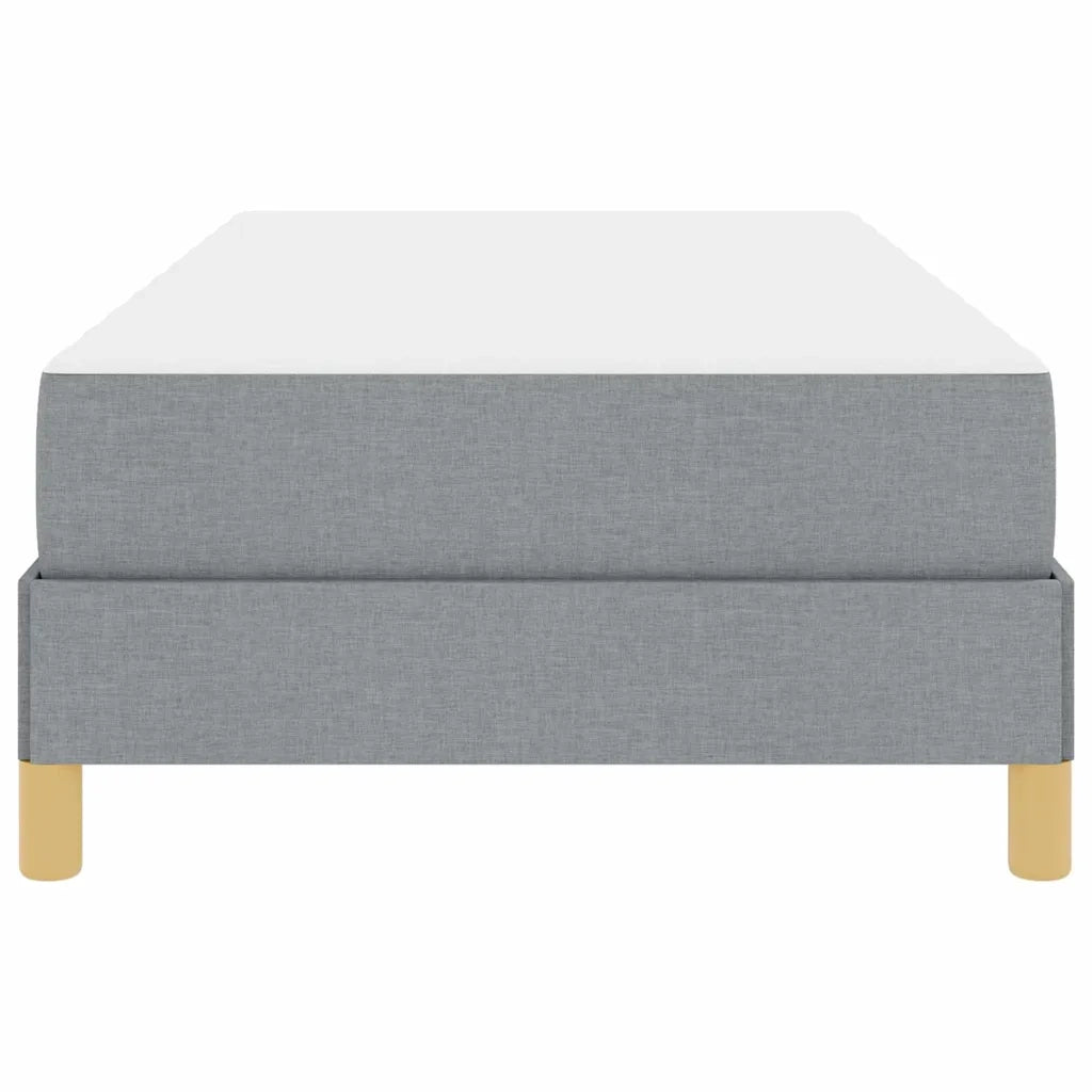 Letto a molle con materasso Grigio chiaro 80 x 200 cm Tessuto