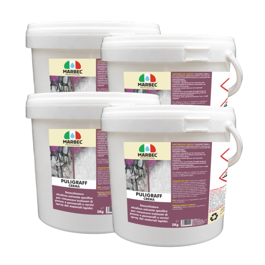 Smacchiatore per graffiti, inchiostri, pennarelli PULIGRAFF   5KGx4Pz