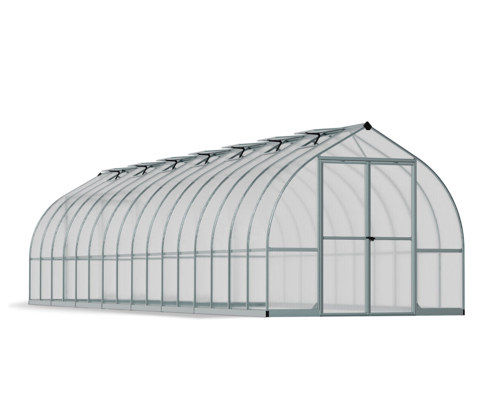 Canopia Bella Doppio Strato Serra Da Giardino in Policarbonato 964X244X219 cm Argento