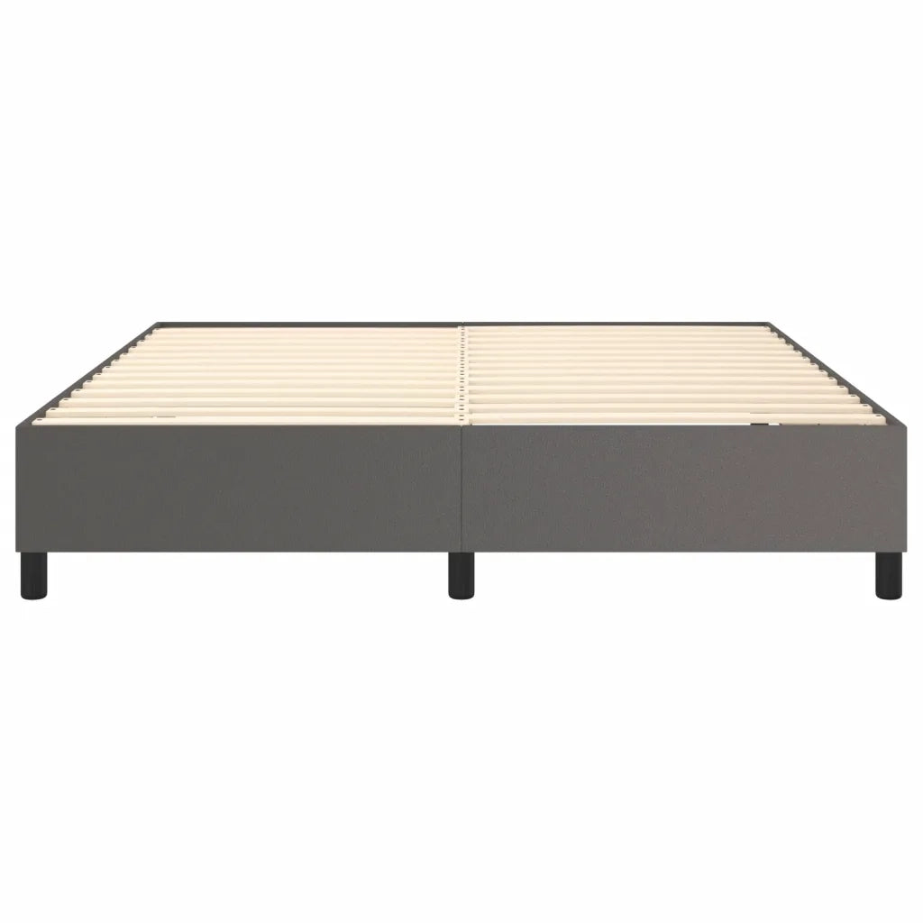 Struttura Letto a Rete a Molle-Giroletto Grigio 180x200 cm in Similpelle 135722