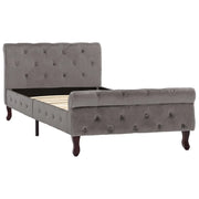 Giroletto-Struttura Letto Grigio in Velluto 90x200 cm 904099