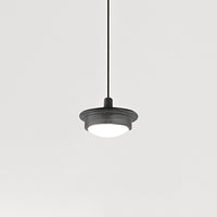 Sospensione Industrial-Minimal-Nordico Hunter Alluminio Nero Vetro Led 5W 3000K