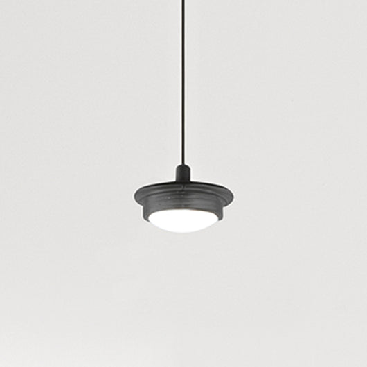 Sospensione Industrial-Minimal-Nordico Hunter Alluminio Nero Vetro Led 5W 3000K