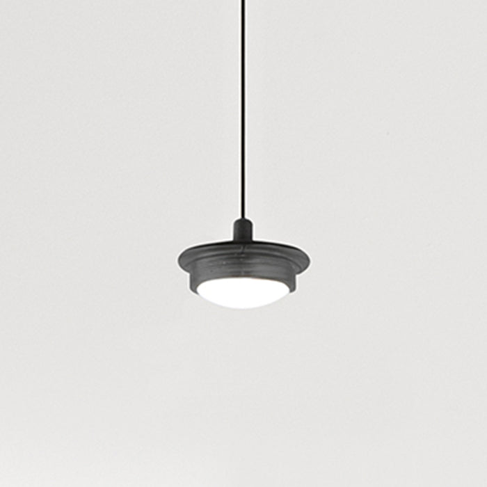 Sospensione Industrial-Minimal-Nordico Hunter Alluminio Nero Vetro Led 5W 3000K