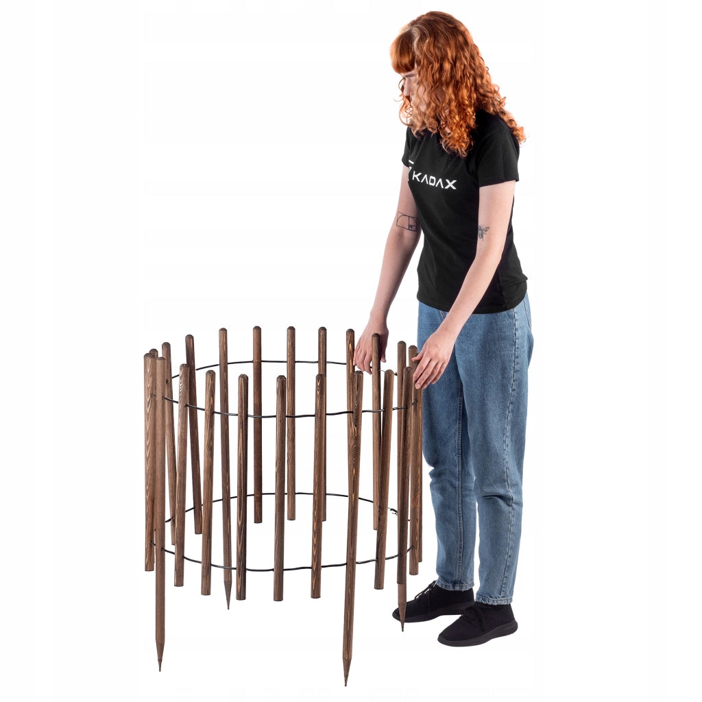 Recinzione da giardino KADAX Palisade, 230 cm, in legno, da interrare, marrone.