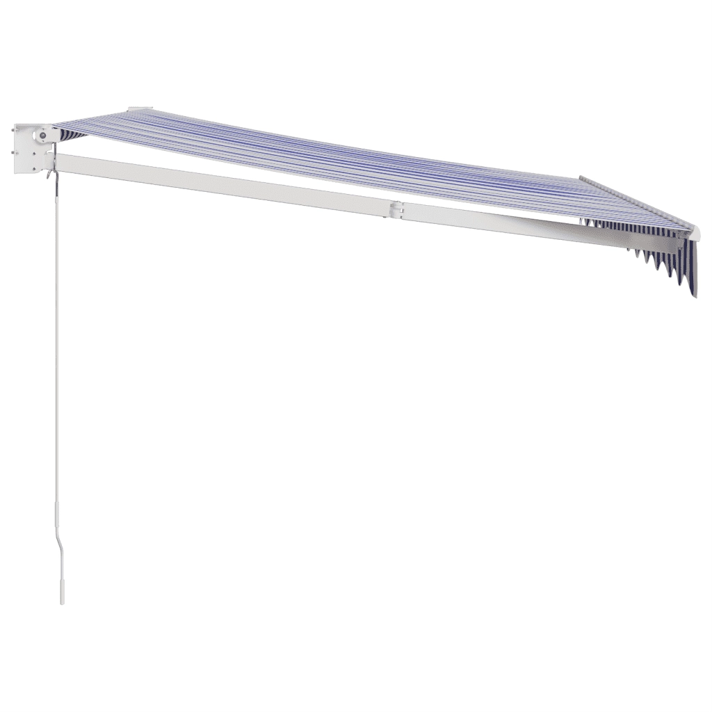Tenda Sole Retrattile Blu e Bianca 3,5x2,5m Tessuto e Alluminio 3154422