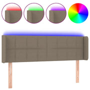 Testiera | Testata a LED Tortora 147x16x78/88 cm in Tessuto