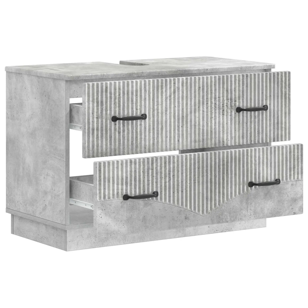 Armadio per Lavabo da Bagno HOORN Grigio Cemento 897238