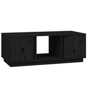 Tavolino da salotto | Tavolino da caff¨¨ | Tavolino da Soggiorno Nero 110x50x40 cm Legno Massello di Pino