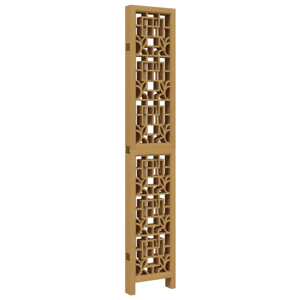 Divisorio Ambienti | Divider per stanze | Paravento 6 Pannelli Marrone Legno Massello Paulownia