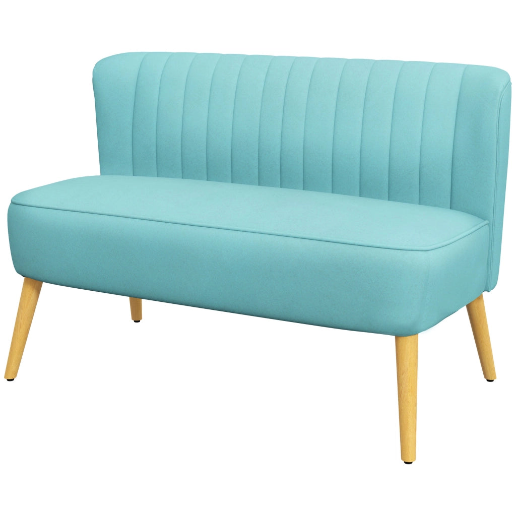 Divano 2 posti retrodesign ¨C zephmum ¨C verde, legno, 117x56,5x77