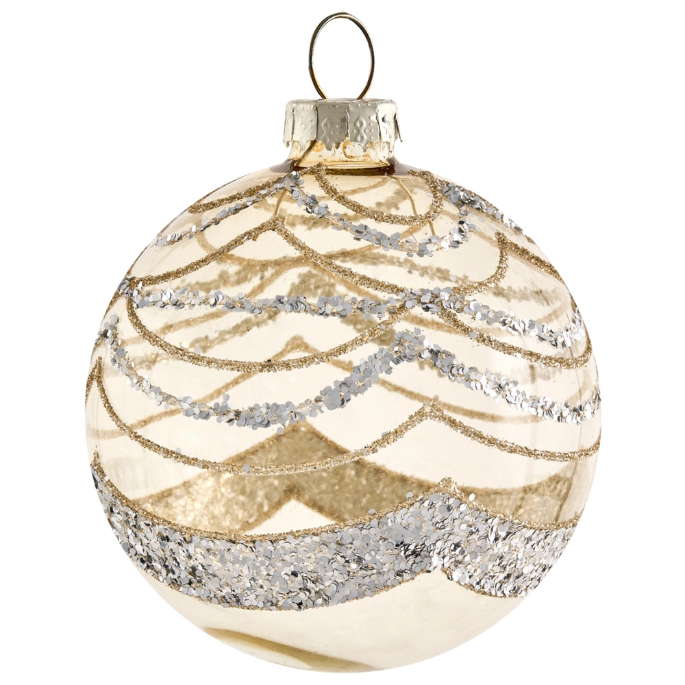 Set di 35 palline di Natale in vetro dorato da appendere all'albero di Natale in stile tradizionale