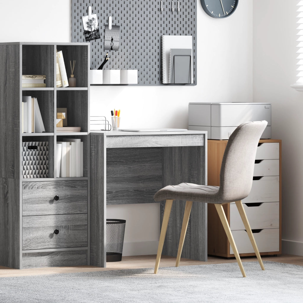 Scrivania Grigia Grigio sonoma Truciolare 70 x 50 x 76 cm