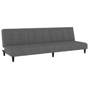 Divano letto | Sof¨¤ letto | Letto singolo a 2 Posti Grigio Scuro in Velluto