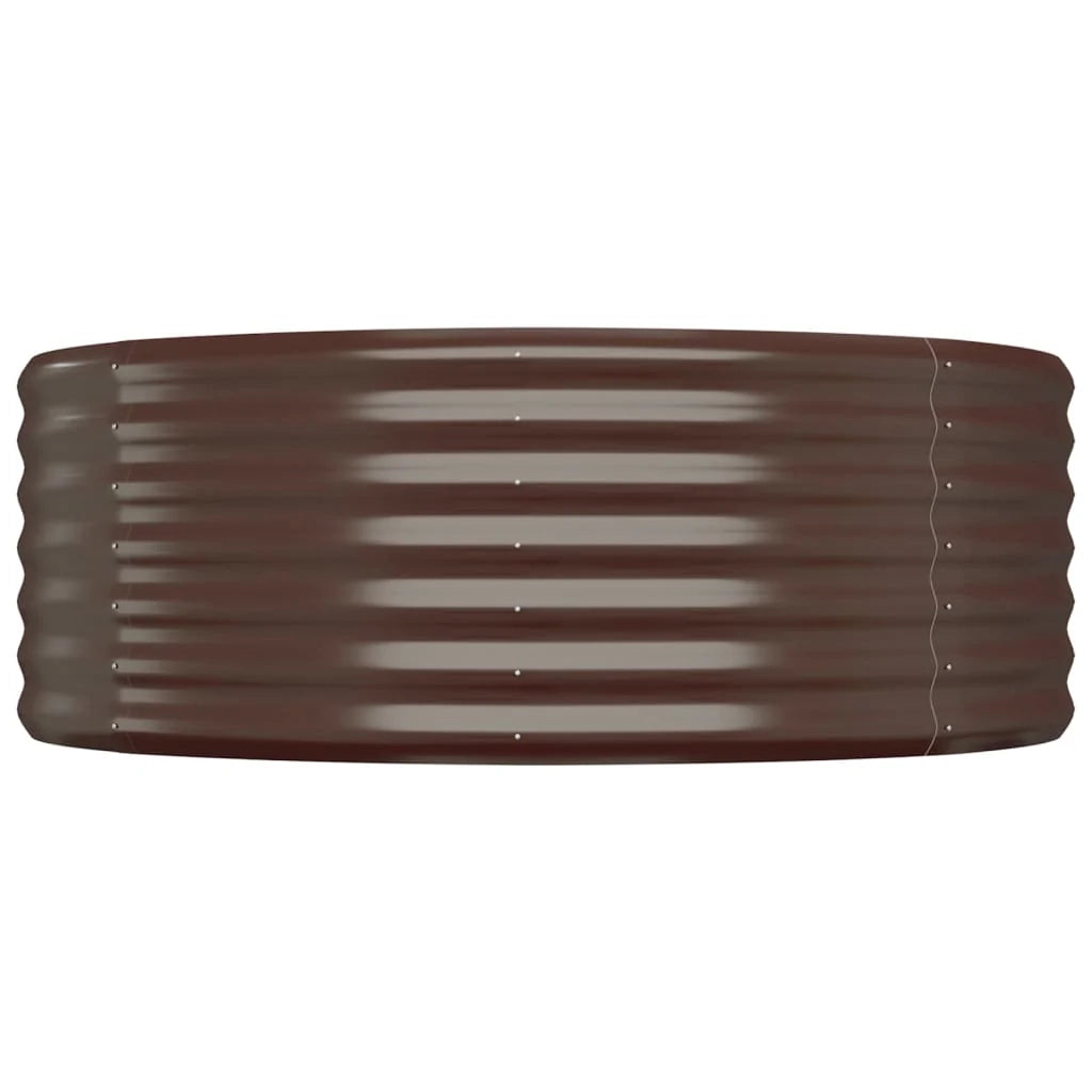 Fioriera rialzata per piante fiori patio giardino acciaio verniciato a polvere marrone 02_0039543