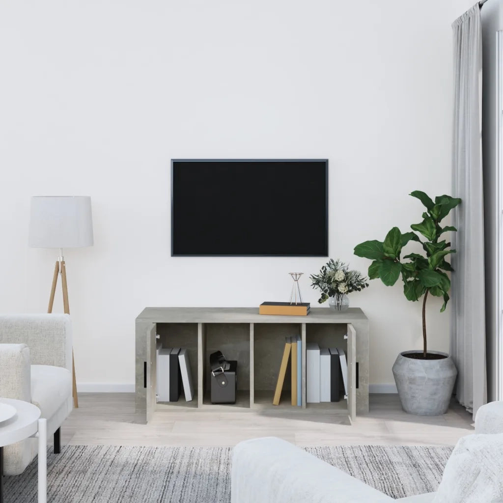 Mobile per TV Grigio Cemento 100x35x40 cm Legno Multistrato 816804
