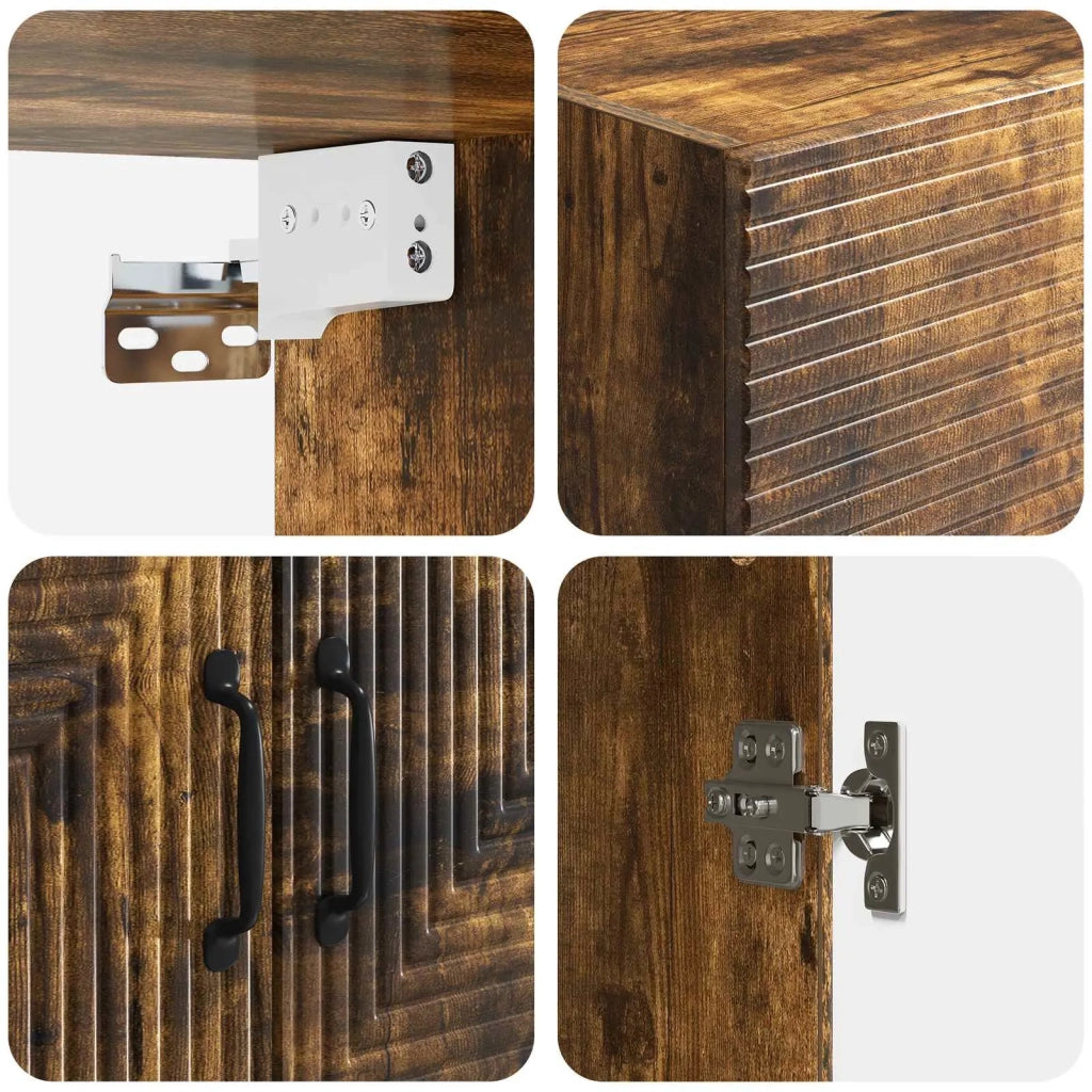 Mobiletto a muro Rovere Fumo 66 x 34,5 x 90 cm