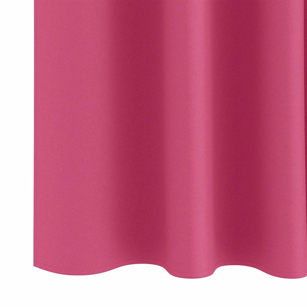 Tende Blackout con Anelli 2 pcs Rosa Vivo 225 x 140 cm 4107515