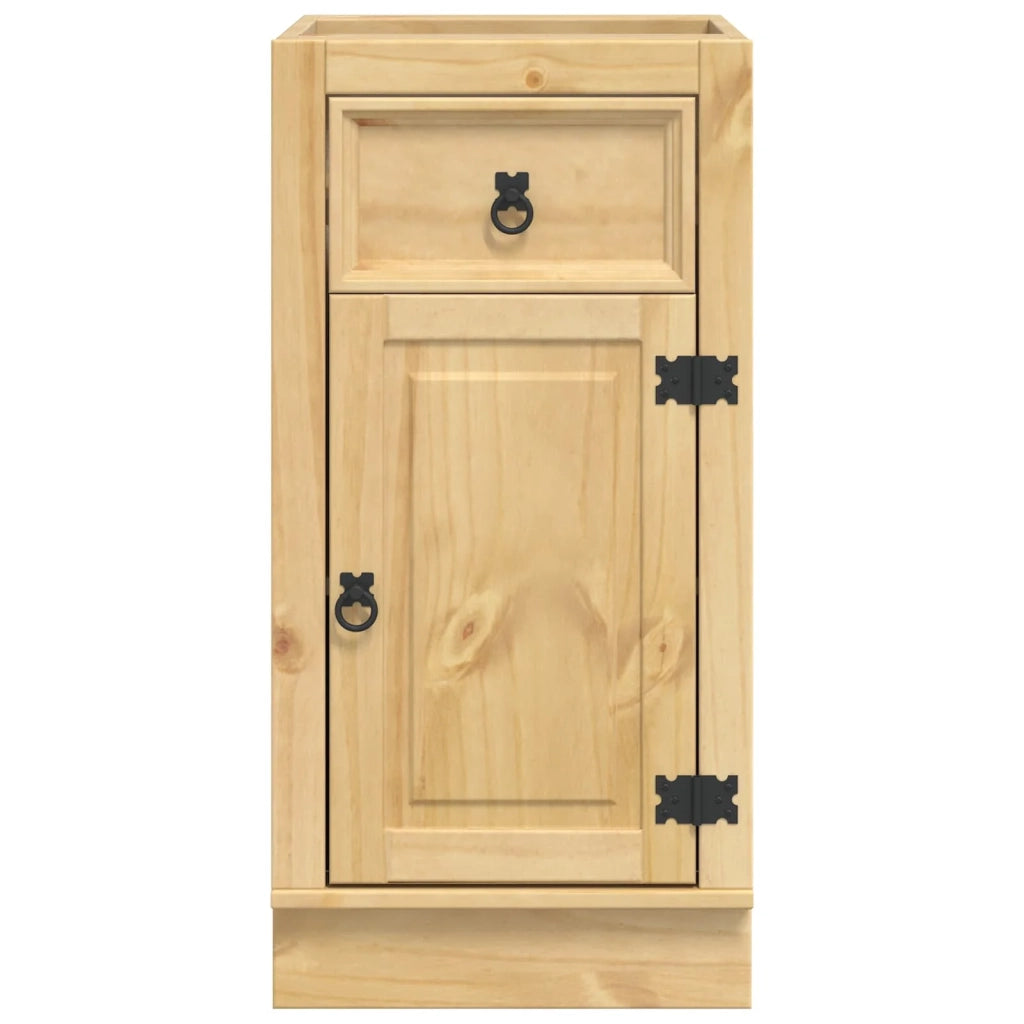 Armadio moderno con cassetto 40 x 46 x 81,5 cm ampio spazio di archiviazione design contemporaneo ed elegante in pino massiccio color miele 02_0058890