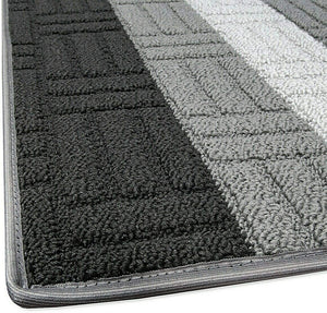 Tappeto Cucina Tessitura 3D Verde Bordato Assorbente Antiscivolo 57x290 cm