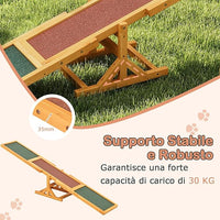 Altalena per Agility Cane, Set di Esercizi e Giochi per Cani, Giocattolo da Esterno, Attrezzatura per Allenamento dell'Equilibrio, Forniture per Animali per Percorsi a Ostacoli (Giallo)