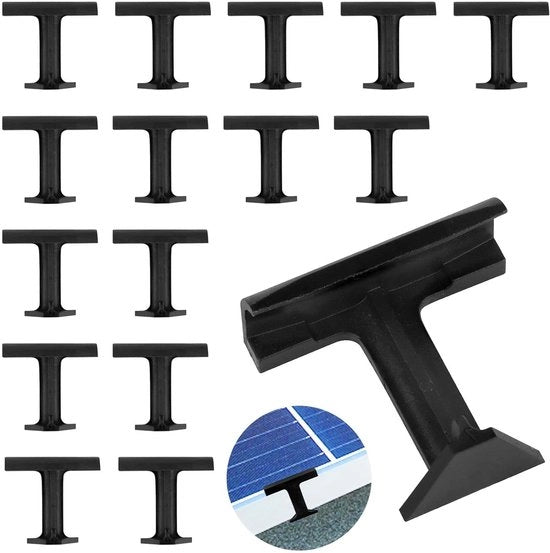 Clips di scarico per pannelli solari - 10 pezzi - clip di pulizia per modulo fotovoltaico - pannello solare - 30 mm.
