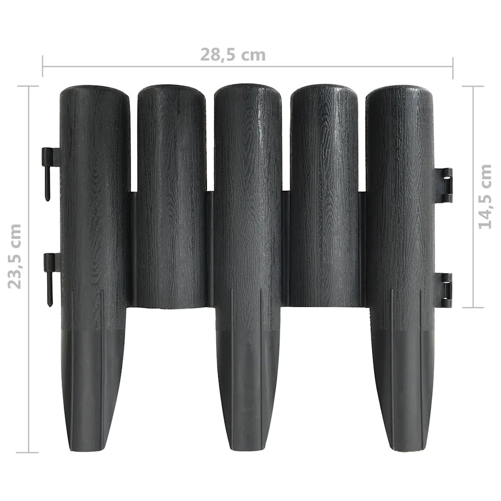 Bordature per Prato 36 pz Antracite 10 m in PP 314681