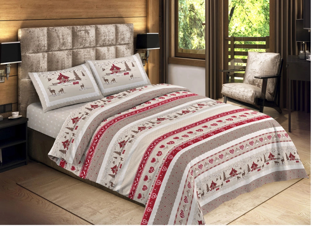 Completo Lenzuola Letto Camera In 100% Cotone Made Italy Vari Disegni RP - 1 Piazza - Valbadia